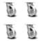 Service Caster 5 Inch V Groove Semi Steel Wheel Swivel Caster Set with Roller Bearings SCC SCC-30CS520-VGR-4 - alternate 1